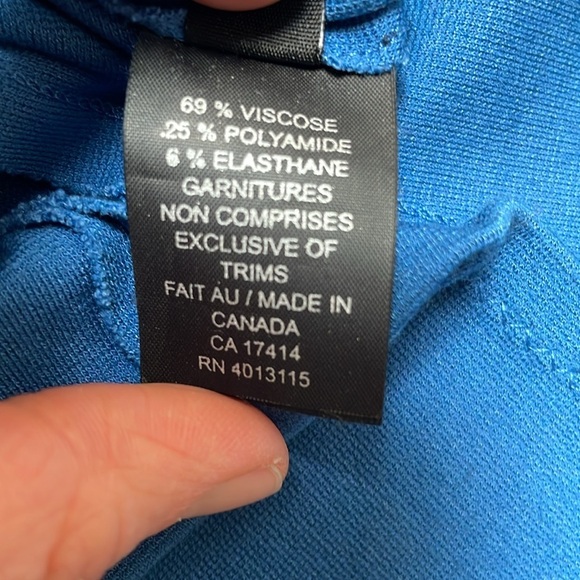 Marie Saint Pierre Monserrate V Neck Tank Top Sleeveless Zipper Blue 2 - Picture 12 of 12